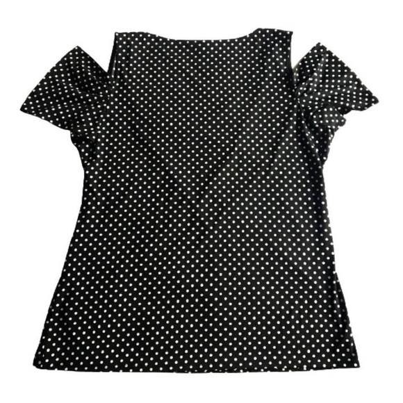 Torrid Plus Size Polka Dot Cold Shoulder Top - Picture 3 of 5